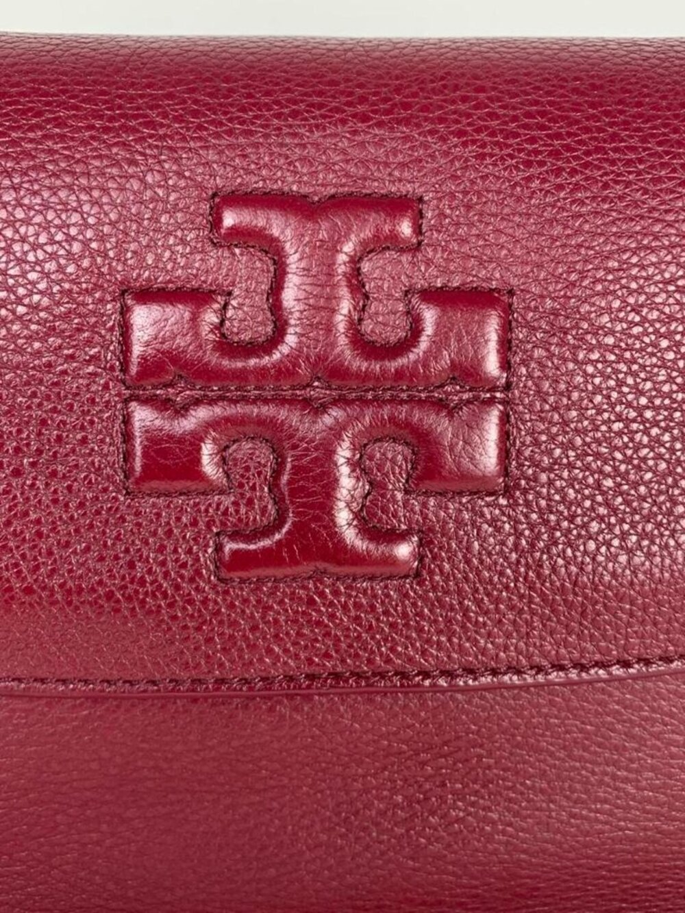 Tory Burch Burgundy Leather Crossbody Bag - Picture 2 of 8